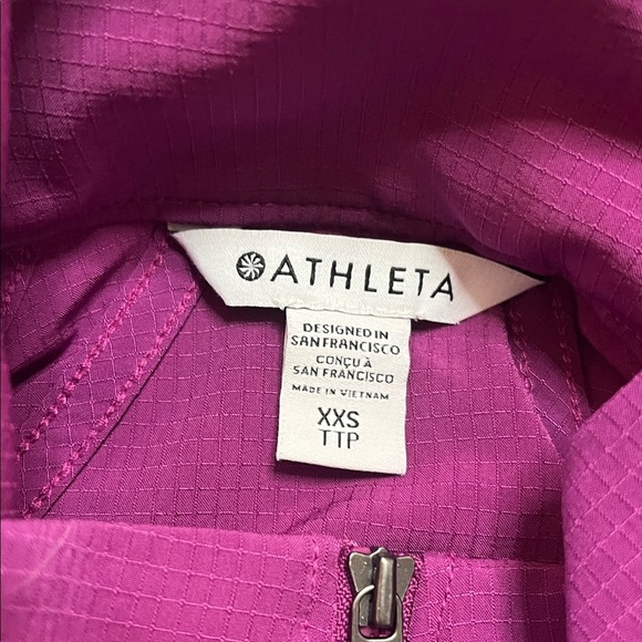 NWOT Athleta Boundless Popover Cropped Jacket  Magenta Pink Size XXS - Picture 8 of 9